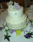 Garden flowers on cake