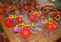 Table settings of Minnesota garden flowers